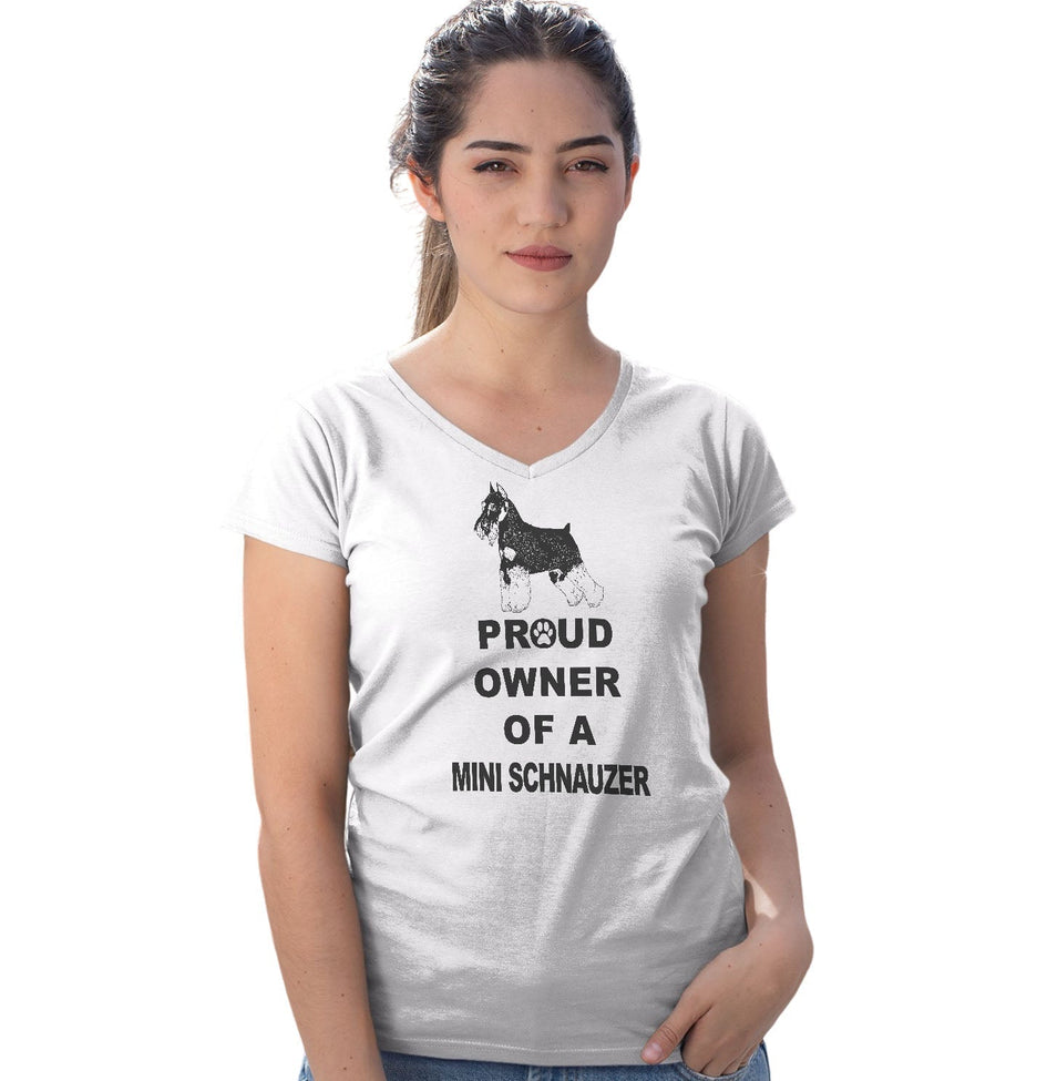 Miniature Schnauzer Proud Owner - Women's V-Neck T-Shirt