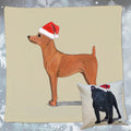 Miniature Pinscher Santa Pillow Cover