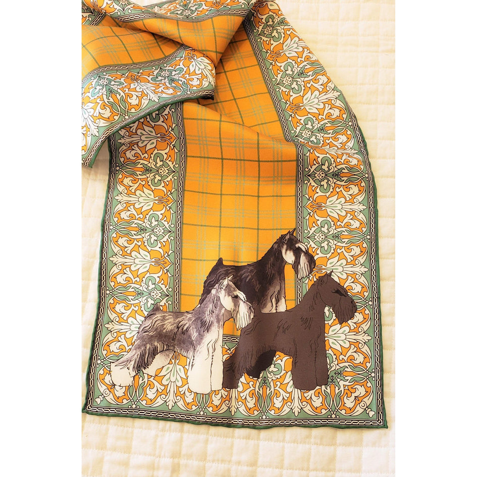 Miniature Schnauzer Oblong Silk Scarf