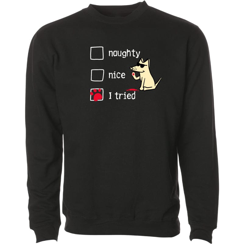 Naughty Nice I Tried - Crewneck Sweatshirt