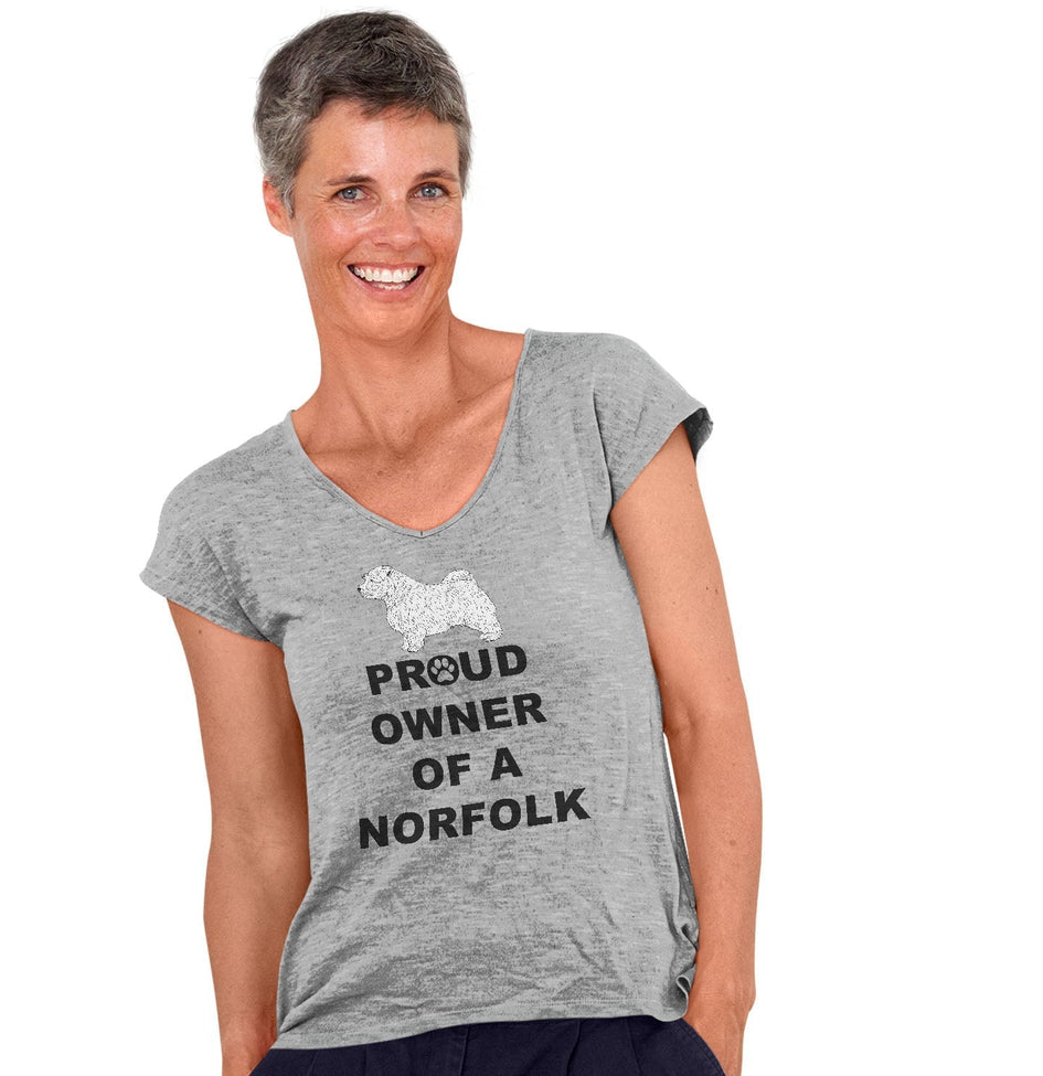 Norfolk Terrier Proud Owner - Women's V-Neck T-Shirt