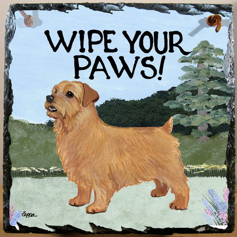 Norfolk Terrier Slate Sign