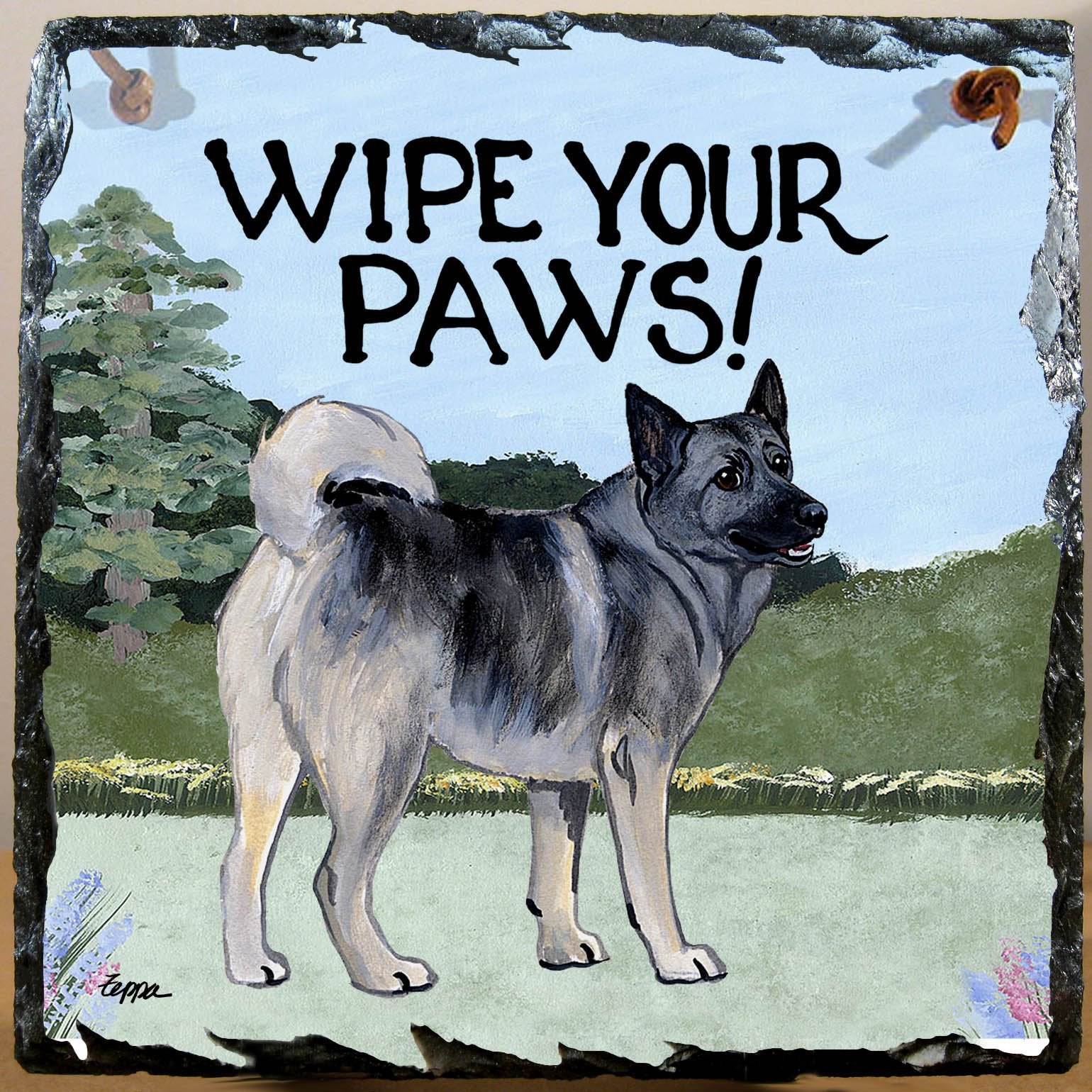 Norwegian Elkhound Slate Sign | AKC Shop