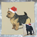 Norwich Terrier Santa Pillow Cover