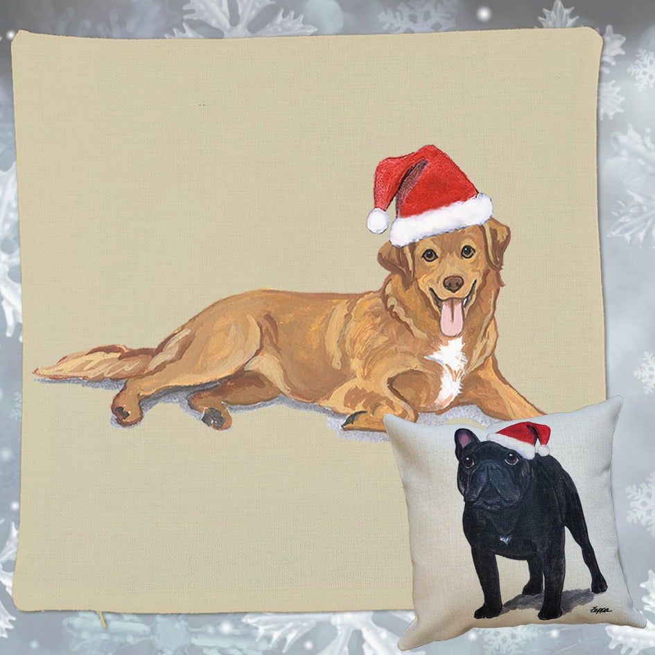 Nova Scotia Duck Tolling Retriever Santa Pillow Cover