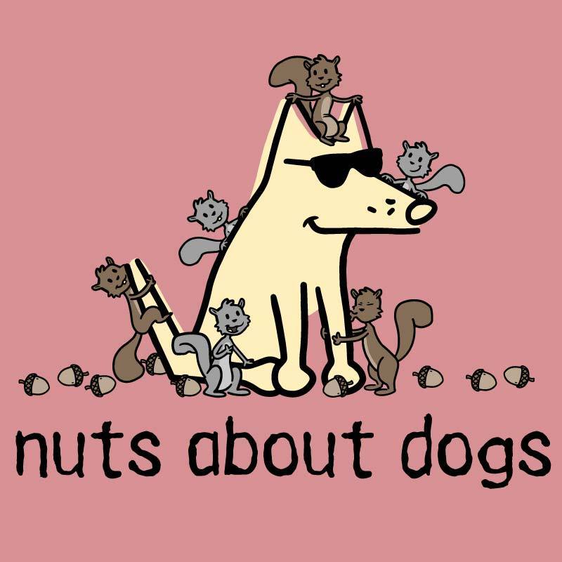 Nuts About Dogs - Ladies T-Shirt V-Neck