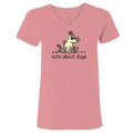 Nuts About Dogs - Ladies T-Shirt V-Neck