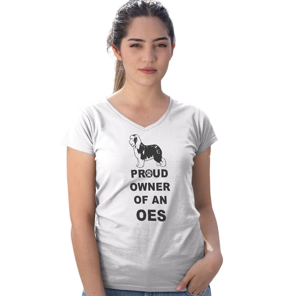 Old English Sheepdog Proud Owner - Women's V-Neck T-Shirt