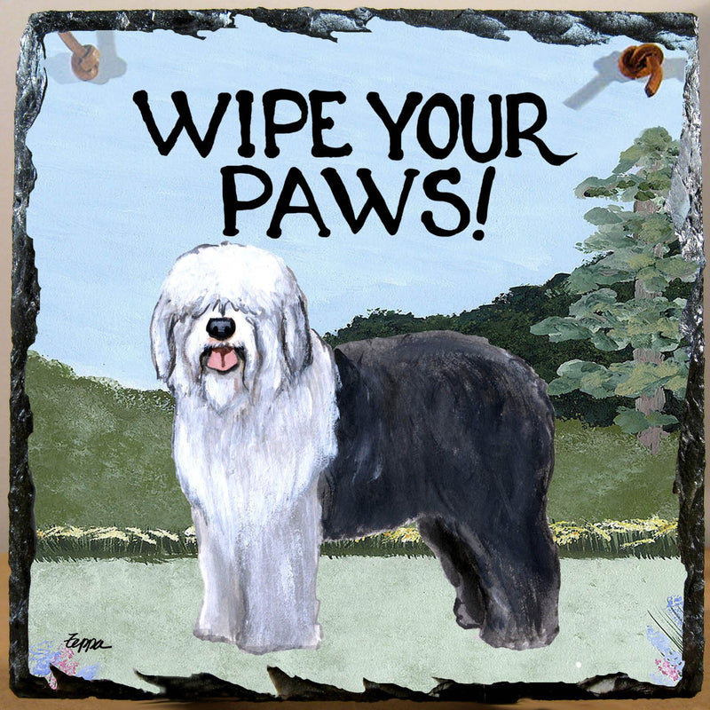 Old English Sheepdog Slate Sign