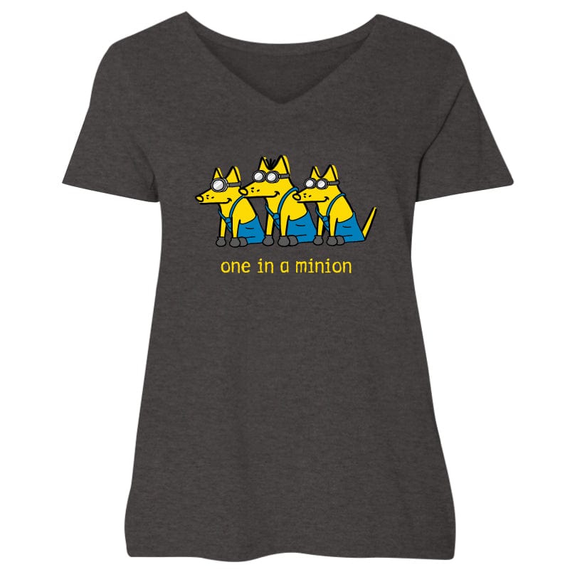 One in a Minion - Ladies Curvy V-Neck Tee