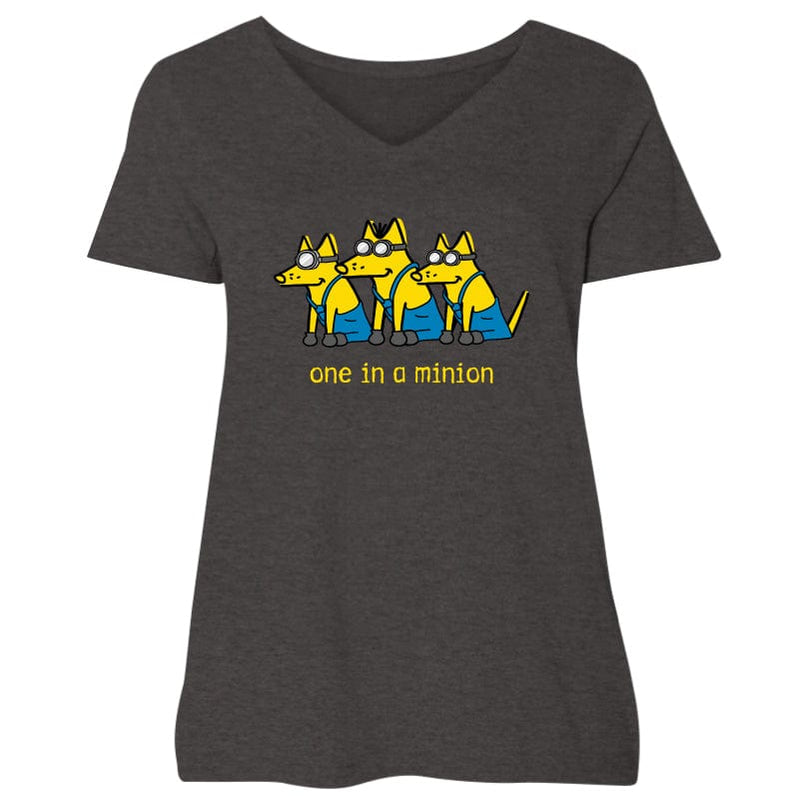 One in a Minion - Ladies Curvy V-Neck Tee