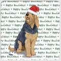 Otterhound "Happy Howlidays" Coaster