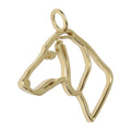 Dachshund (Smooth) in 14K Gold Silhouette Head Pendant