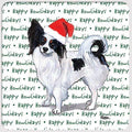 Papillon, Tri Color "Happy Howlidays" Coaster