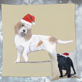Petit Basset Griffon Vendeen Santa Pillow Cover