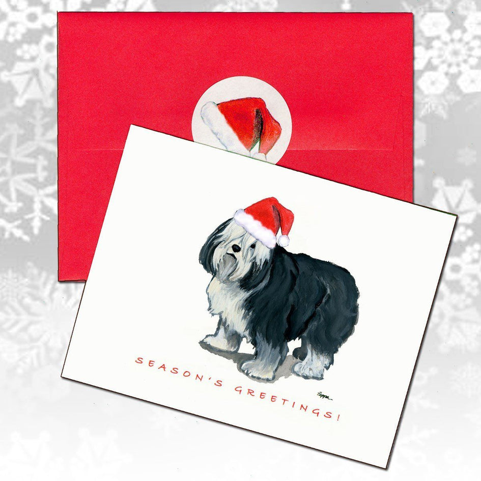 Polish Lowland Sheepdog Christmas Note Cards