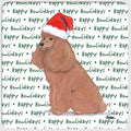 Poodle Apricot "Happy Howlidays" Coaster