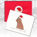 Poodle Apricot Christmas Note Cards