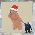 Poodle Santa Pillow Cover