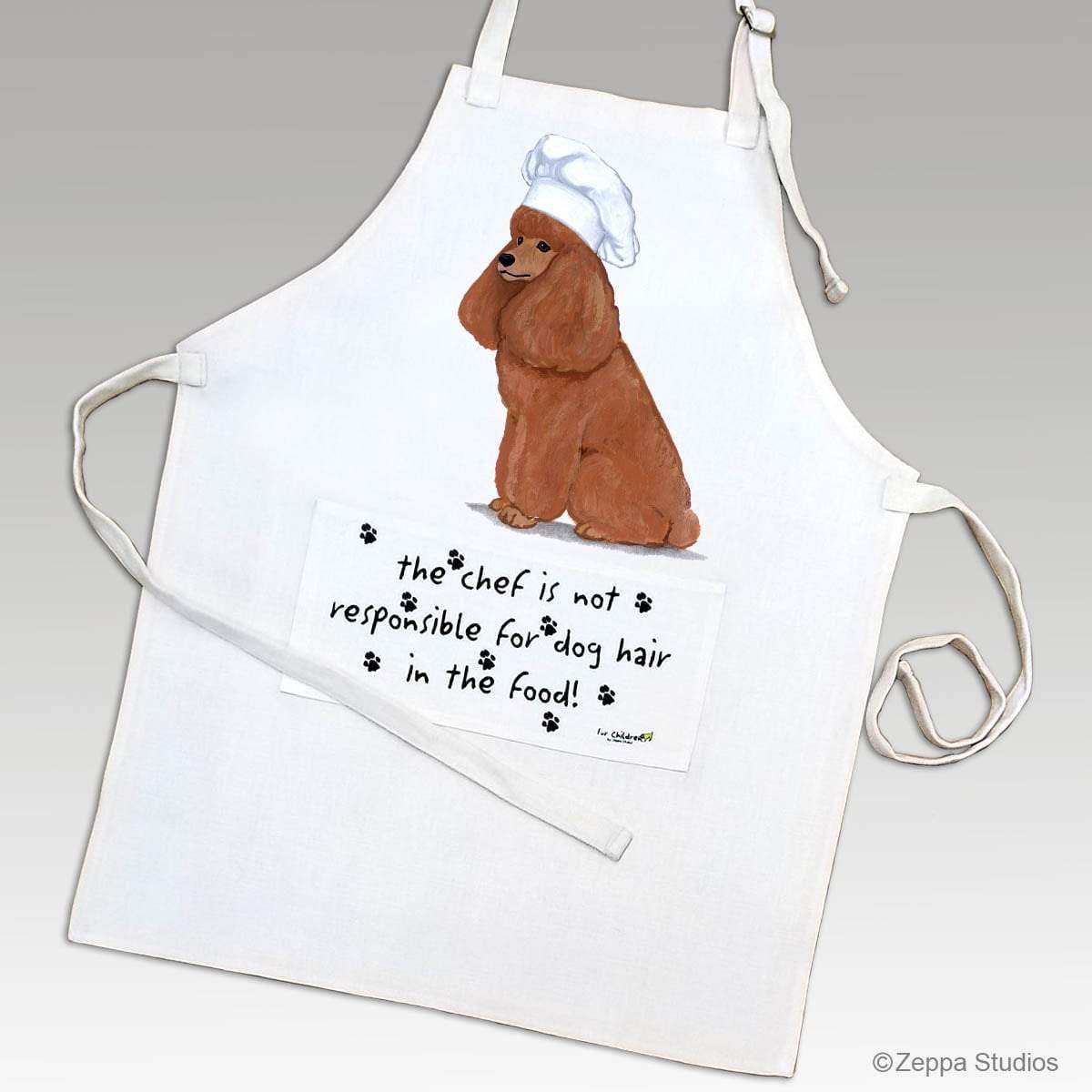 Vintage Black Poodle Cotton Apron high quality