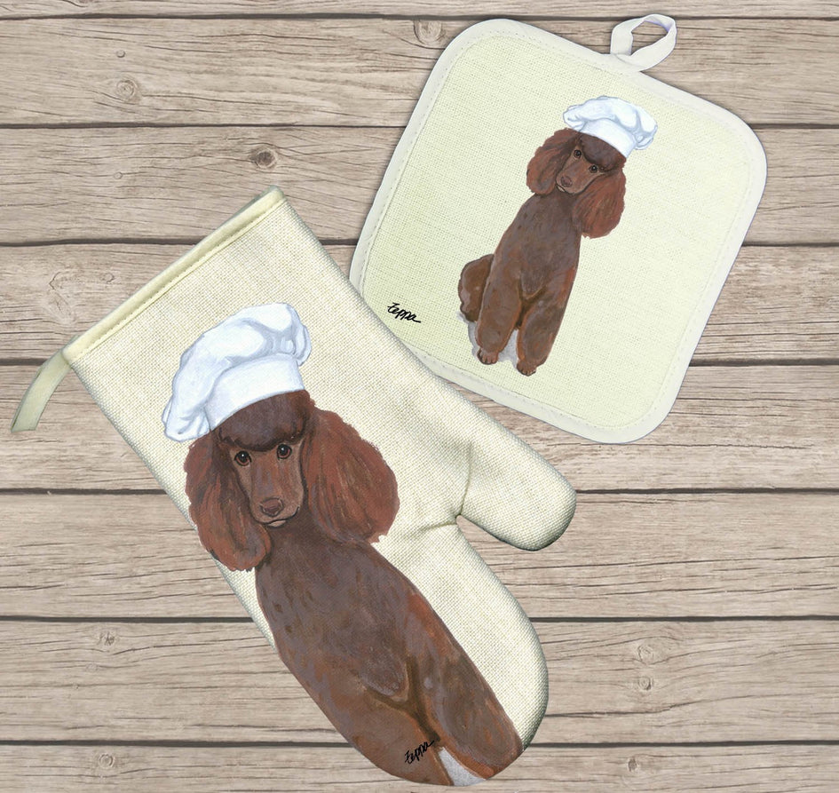 Poodle Oven Mitt and Pot Holder