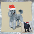 Poodle Santa Pillow Cover