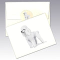 Poodle White Note Cards