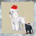 Poodle Santa Pillow Cover