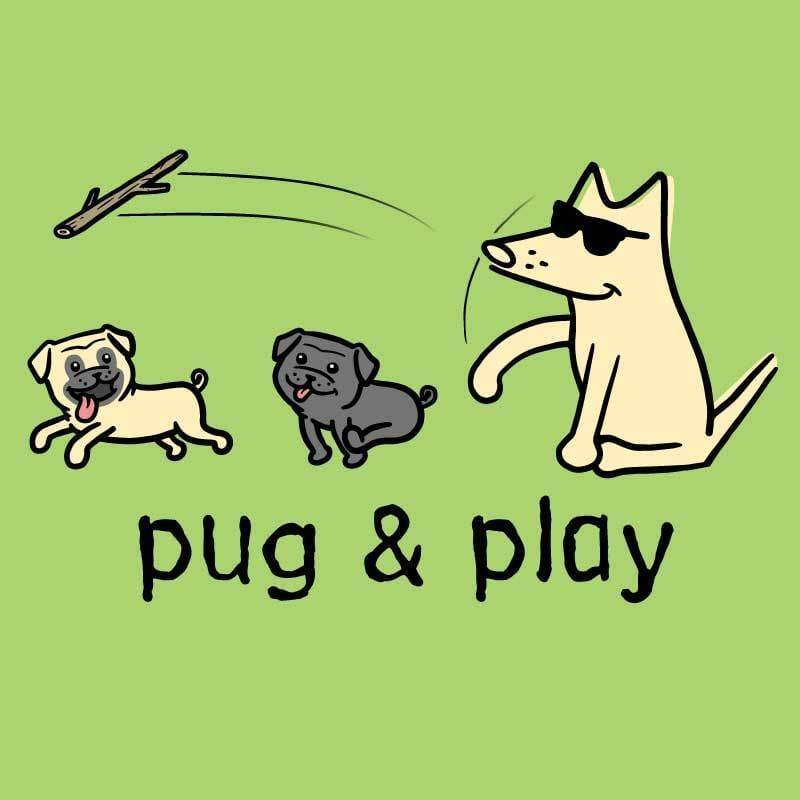 Pug & Play - Ladies T-Shirt V-Neck | AKC Shop
