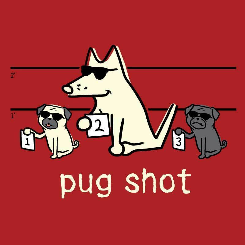 Pug Shot - Ladies T-Shirt Crew Neck