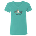 Pug Shot - Ladies T-Shirt V-Neck