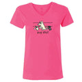 Pug Shot - Ladies T-Shirt V-Neck