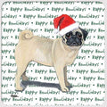 Pug, Fawn "Happy Howlidays" Coaster