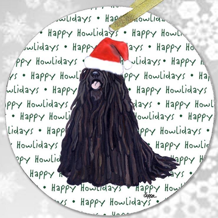 Puli "Happy Howlidays" Ornament
