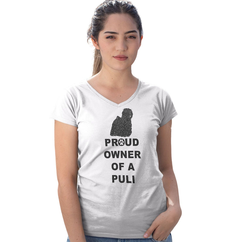 Puli Proud Owner - Women's V-Neck T-Shirt
