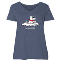 Pupsicle - Ladies Curvy V-Neck Tee