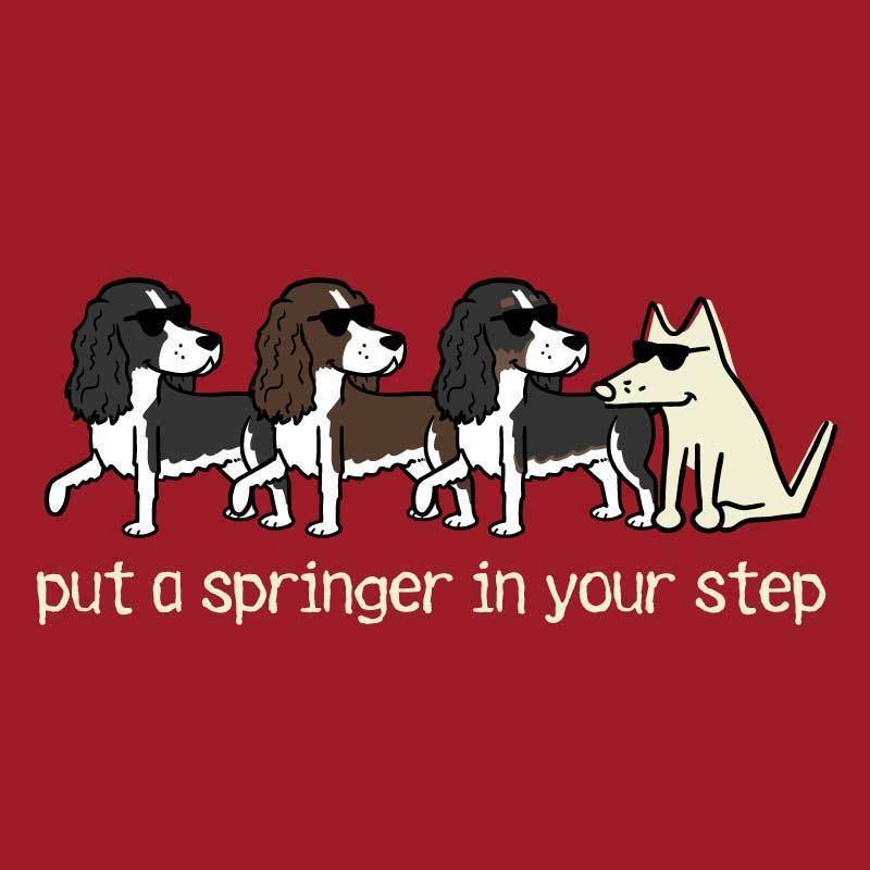 Put A Springer in Your Step - Ladies T-Shirt V-Neck