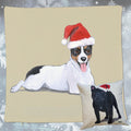 Rat Terrier Santa Pillow Cover