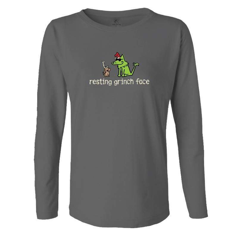 Resting Grinch Face - Ladies Long-Sleeve T-Shirt