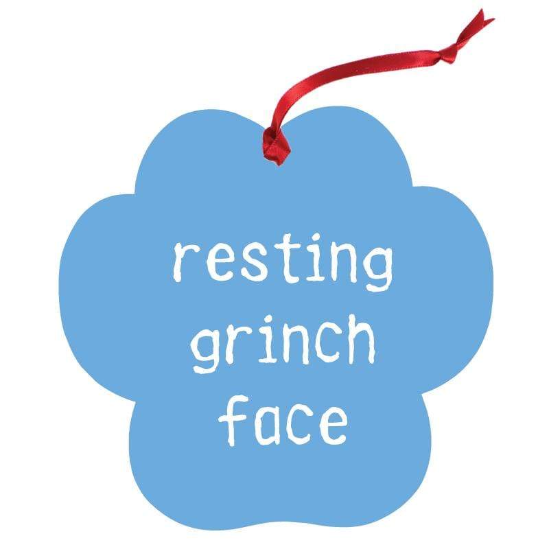 Resting Grinch Face - Aluminum Christmas Ornament