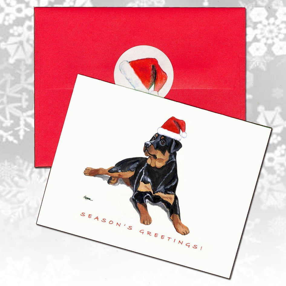 Rottweiler Christmas Note Cards