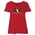 Rottie To The Core - Ladies Plus V-Neck Tee