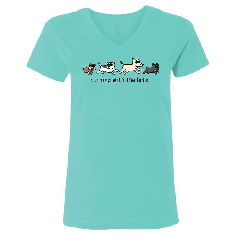 Running With The Bulls - Ladies T-Shirt V-Neck