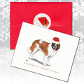 Saint Bernard Christmas Note Cards