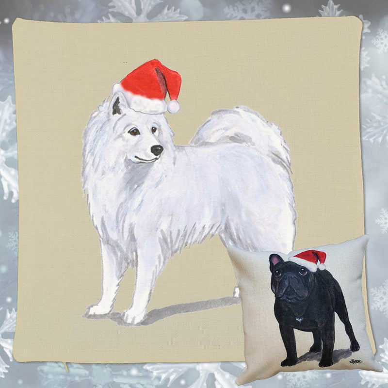 Samoyed Santa Pillow Cover