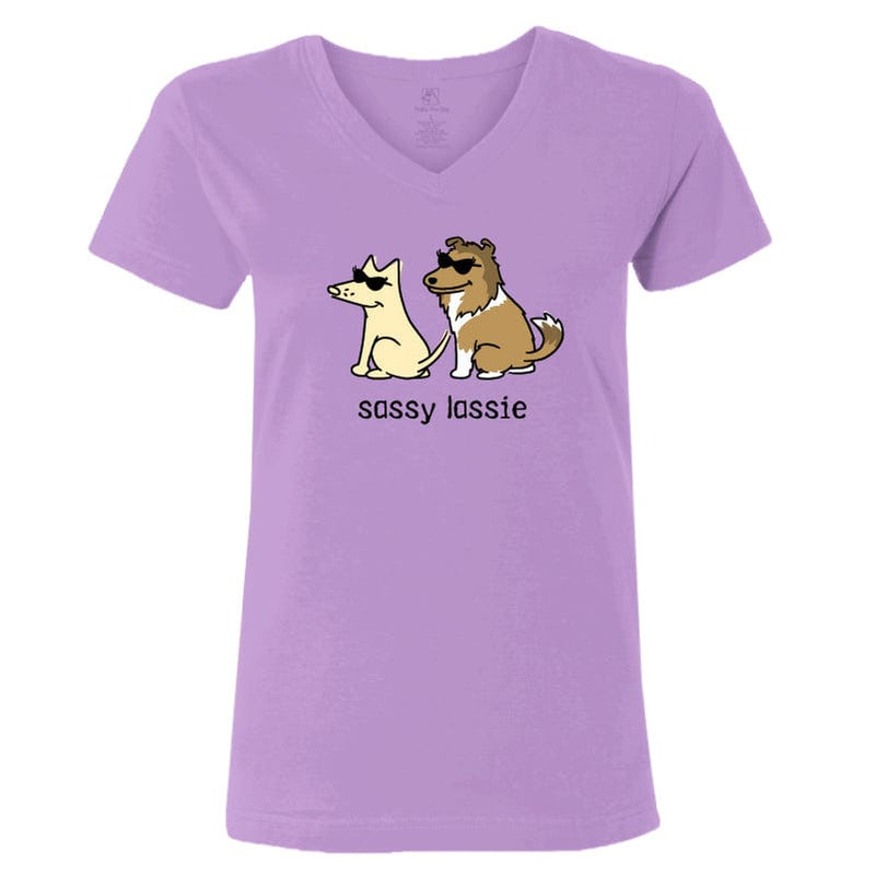 Sassy Lassie - Ladies T-Shirt V-Neck