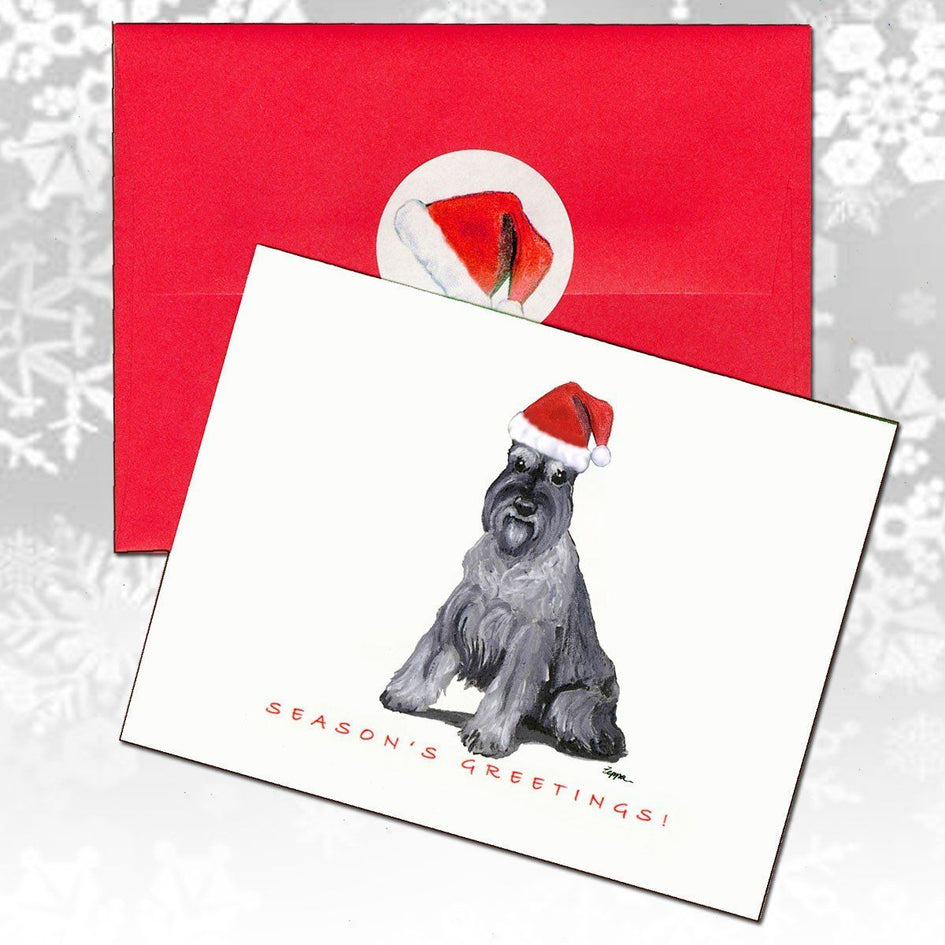 Schnauzer Christmas Note Cards