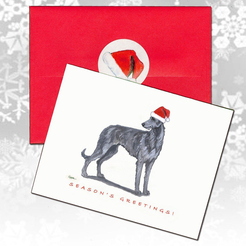 Scottish Deerhound Christmas Note Cards