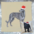 Scottish Deerhound Santa Pillow Cover