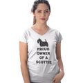 Scottish Terrier Proud Owner - Women's V-Neck T-Shirt
